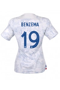 Fotbalové Dres Francie Karim Benzema #19 Dámské Venkovní Oblečení MS 2022 Krátký Rukáv